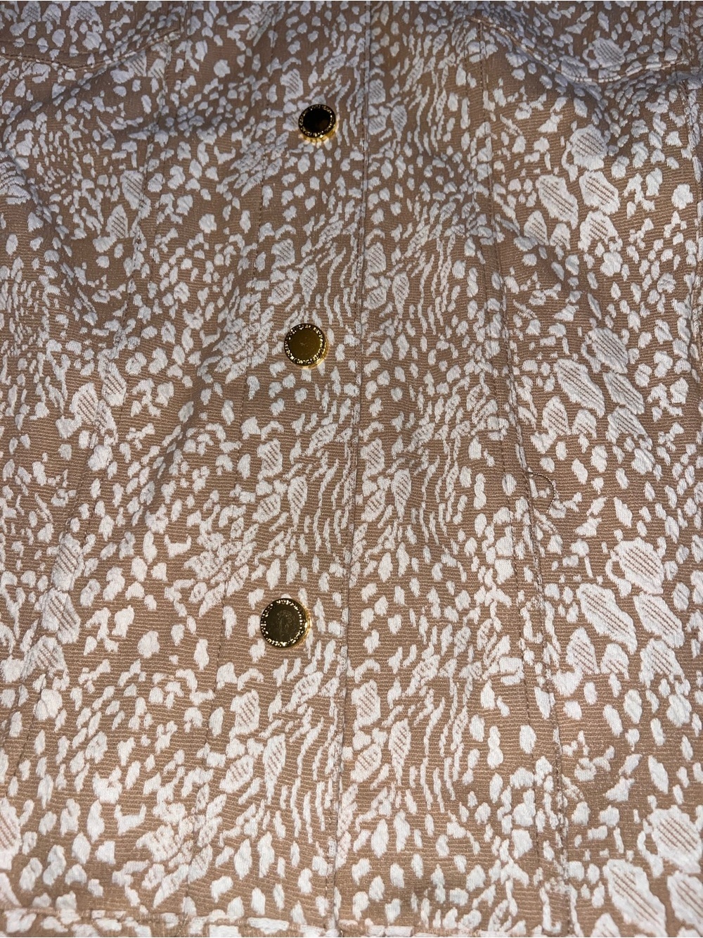 Isaac Mizrahi Beige and White animal Print Jacket woman’s size 1X - Picture 3 of 5